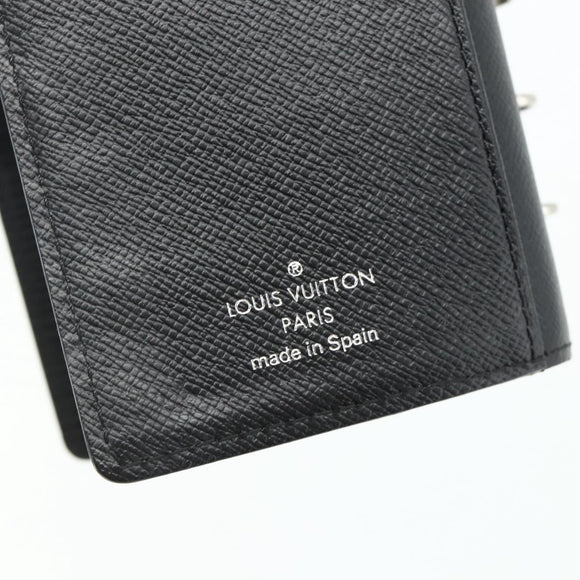 LOUIS VUITTON Epi Agenda PM Day Planner Cover Black R20092 LV Auth 178785A