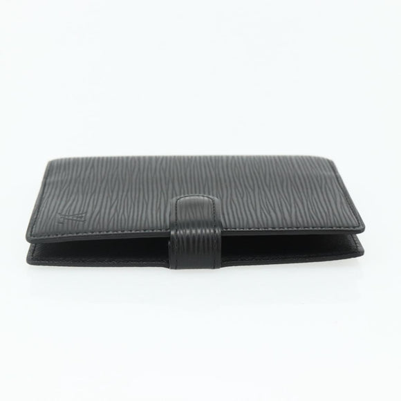 LOUIS VUITTON Epi Agenda PM Day Planner Cover Black R20092 LV Auth 178785A