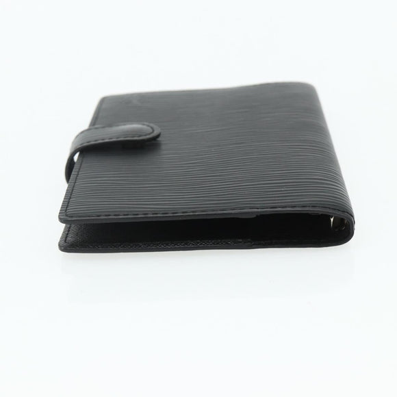 LOUIS VUITTON Epi Agenda PM Day Planner Cover Black R20092 LV Auth 178785A