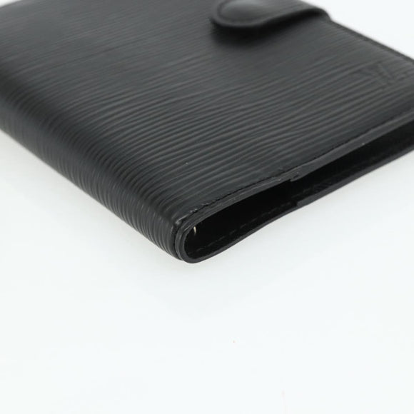 LOUIS VUITTON Epi Agenda PM Day Planner Cover Black R20092 LV Auth 178785A