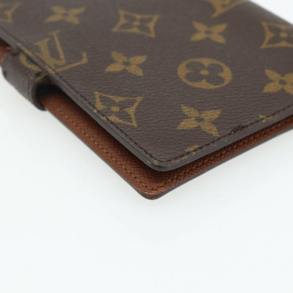 LOUIS VUITTON Monogram Agenda PM Day Planner Cover R20005 LV Auth 178786
