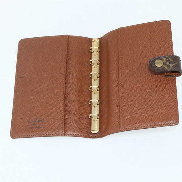 LOUIS VUITTON Monogram Agenda PM Day Planner Cover R20005 LV Auth 178786
