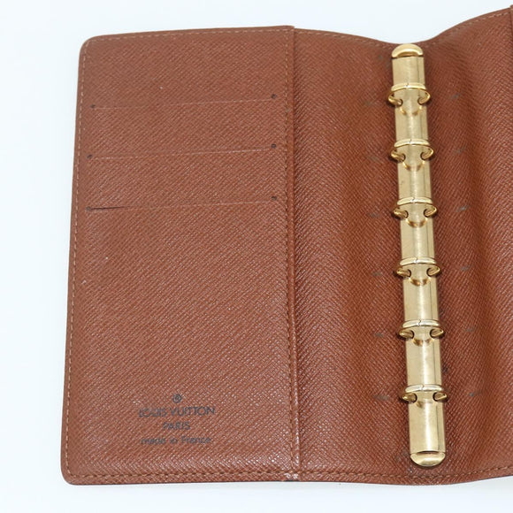 LOUIS VUITTON Monogram Agenda PM Day Planner Cover R20005 LV Auth 178786