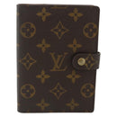 LOUIS VUITTON Monogram Agenda PM Day Planner Cover R20005 LV Auth 178786-13