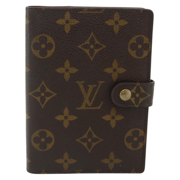 LOUIS VUITTON Monogram Agenda PM Day Planner Cover R20005 LV Auth 178786