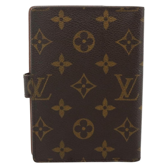 LOUIS VUITTON Monogram Agenda PM Day Planner Cover R20005 LV Auth 178786
