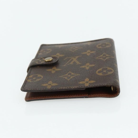 LOUIS VUITTON Monogram Agenda PM Day Planner Cover R20005 LV Auth 178786