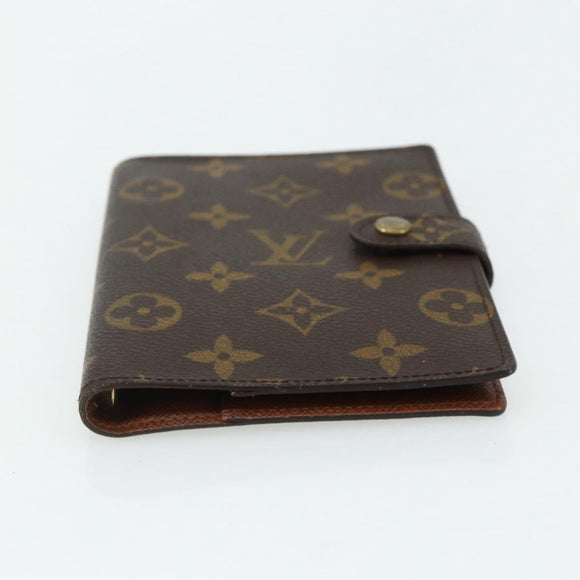 LOUIS VUITTON Monogram Agenda PM Day Planner Cover R20005 LV Auth 178786