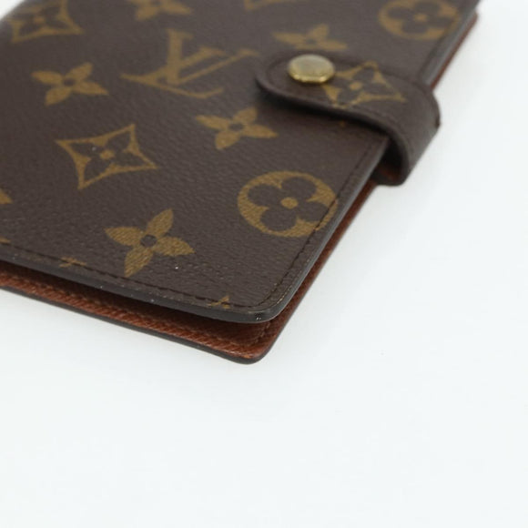 LOUIS VUITTON Monogram Agenda PM Day Planner Cover R20005 LV Auth 178786