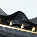 CHANEL Day Planner Cover Caviar Skin Black Gold CC Auth 178788A-11