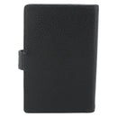 CHANEL Day Planner Cover Caviar Skin Black Gold CC Auth 178788A-2