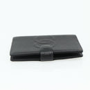 CHANEL Day Planner Cover Caviar Skin Black Gold CC Auth 178788A-3