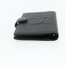 CHANEL Day Planner Cover Caviar Skin Black Gold CC Auth 178788A-5