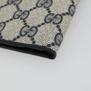 GUCCI GG Supreme Compact Wallet PVC Navy Auth 178789A-15