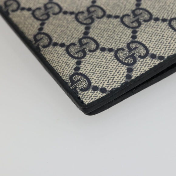 GUCCI GG Supreme Compact Wallet PVC Navy Auth 178789A