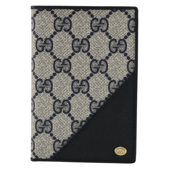 GUCCI GG Supreme Compact Wallet PVC Navy Auth 178789A