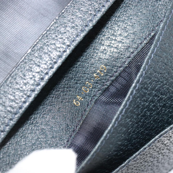 GUCCI GG Supreme Compact Wallet PVC Navy Auth 178789A