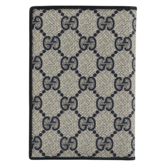 GUCCI GG Supreme Compact Wallet PVC Navy Auth 178789A