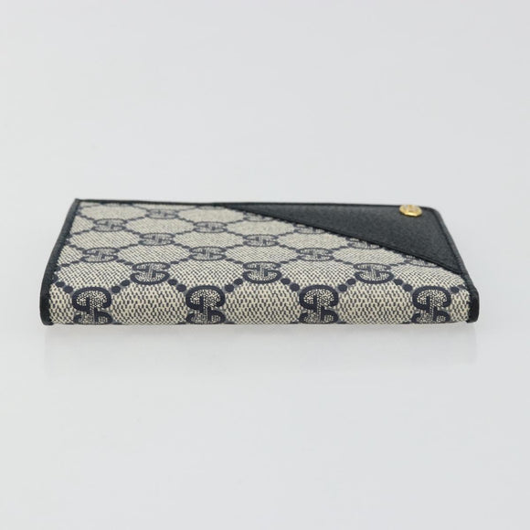 GUCCI GG Supreme Compact Wallet PVC Navy Auth 178789A