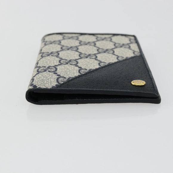 GUCCI GG Supreme Compact Wallet PVC Navy Auth 178789A