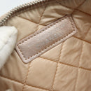 CHANEL Matelasse Pouch Lamb Skin Pink Silver CC Auth 178791A-13