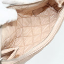 CHANEL Matelasse Pouch Lamb Skin Pink Silver CC Auth 178791A-14