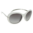 CHANEL COCO Mark Sunglasses plastic White CC Auth 178794M-1