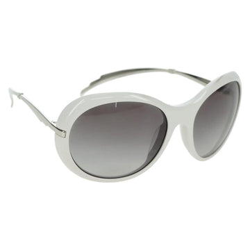 CHANEL COCO Mark Sunglasses plastic White CC Auth 178794M