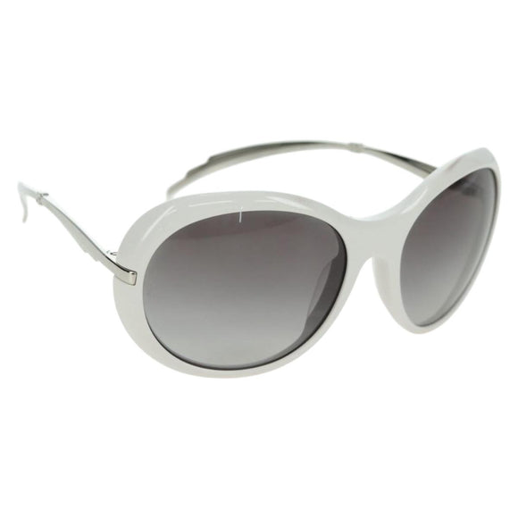 CHANEL COCO Mark Sunglasses plastic White CC Auth 178794M