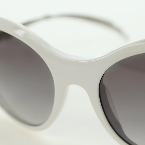 CHANEL COCO Mark Sunglasses plastic White CC Auth 178794M