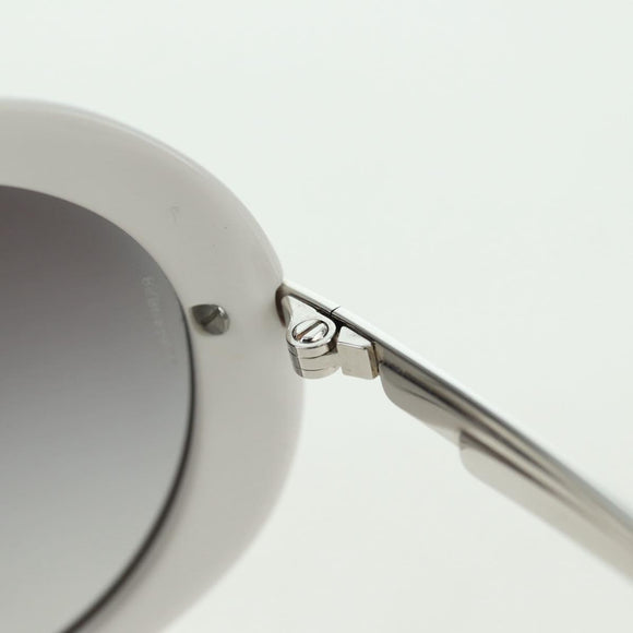 CHANEL COCO Mark Sunglasses plastic White CC Auth 178794M