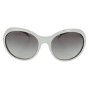 CHANEL COCO Mark Sunglasses plastic White CC Auth 178794M-13
