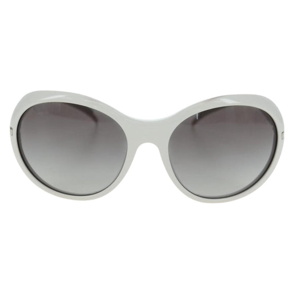 CHANEL COCO Mark Sunglasses plastic White CC Auth 178794M
