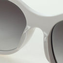 CHANEL COCO Mark Sunglasses plastic White CC Auth 178794M-9