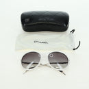 CHANEL COCO Mark Sunglasses plastic White CC Auth 178794M-12