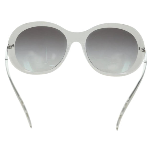 CHANEL COCO Mark Sunglasses plastic White CC Auth 178794M