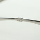 CHANEL COCO Mark Sunglasses plastic White CC Auth 178794M-15