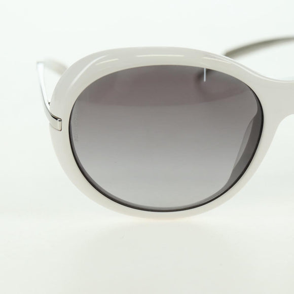 CHANEL COCO Mark Sunglasses plastic White CC Auth 178794M