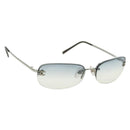 CHANEL COCO Mark Sunglasses metal Silver CC Auth 178795V-1
