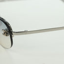 CHANEL COCO Mark Sunglasses metal Silver CC Auth 178795V-14