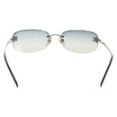 CHANEL COCO Mark Sunglasses metal Silver CC Auth 178795V-3