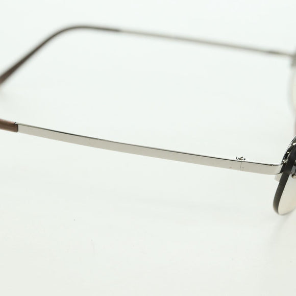 CHANEL COCO Mark Sunglasses metal Silver CC Auth 178795V