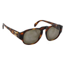 CHANEL COCO Mark Sunglasses plastic Brown CC Auth 178796-1