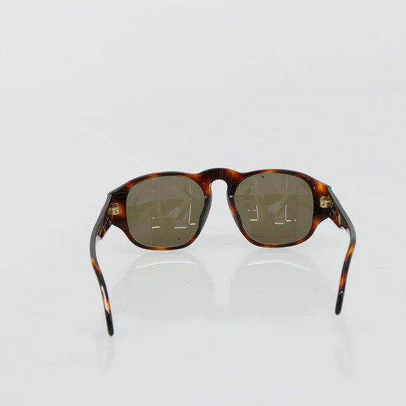 CHANEL COCO Mark Sunglasses plastic Brown CC Auth 178796