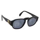 CHANEL COCO Mark Sunglasses plastic Black CC Auth 178797-1