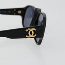 CHANEL COCO Mark Sunglasses plastic Black CC Auth 178797-8
