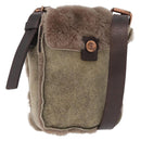 CELINE Shoulder Bag Mouton Brown Auth 178798A-1