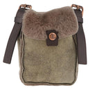 CELINE Shoulder Bag Mouton Brown Auth 178798A-13