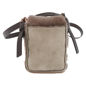 CELINE Shoulder Bag Mouton Brown Auth 178798A - 0