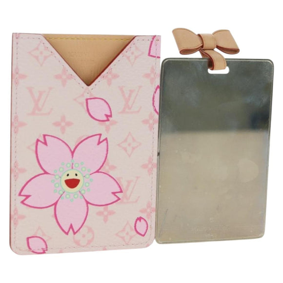 LOUIS VUITTON Monogram Cherry Blossom Etui Mirror Roze M92019 LV Auth 178799SAV